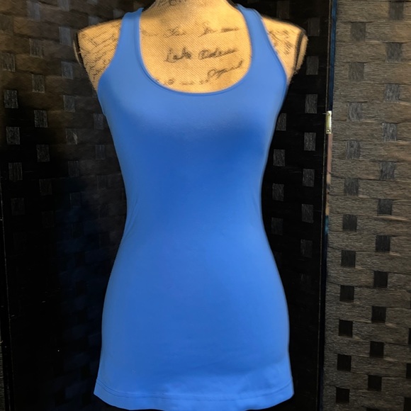 Lululemon reversible racerback tee royal blue top. - Picture 1 of 7